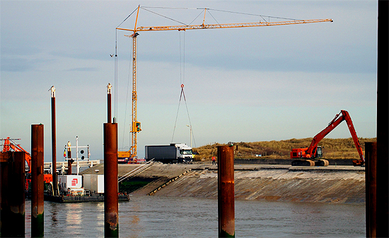 inrichten van de werf en levering materialen